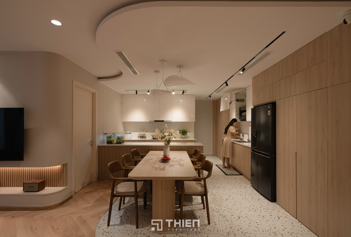 Hệ Tủ Bếp Kết Hợp Bàn Ăn Tinh Tế - Mr Tuấn Anh, Vinhomes Central Park